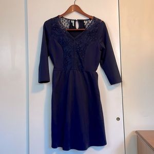 Maurices quarter length sleeve navy dress size S.